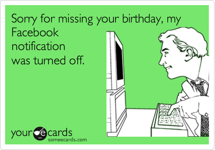 Birthday on Facebook