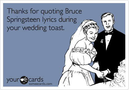 funny wedding toasts. Funny Wedding Ecard: Thanks