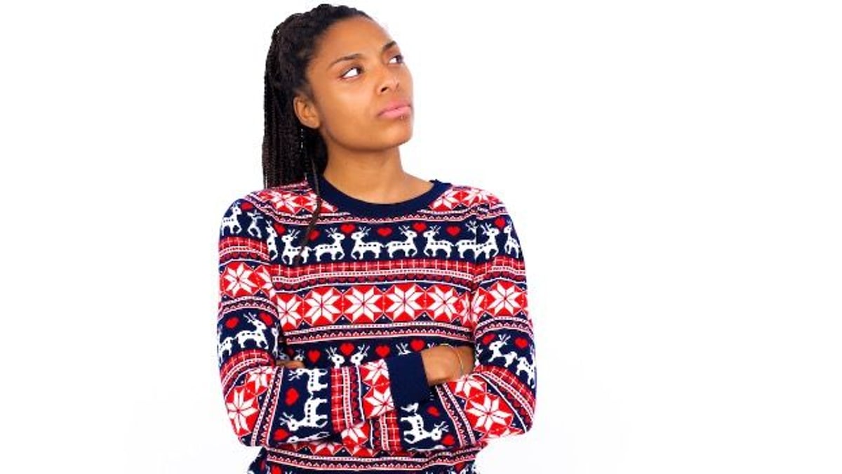 Woman is angry when new husband demands she change her 'weird' x-mas decorations.