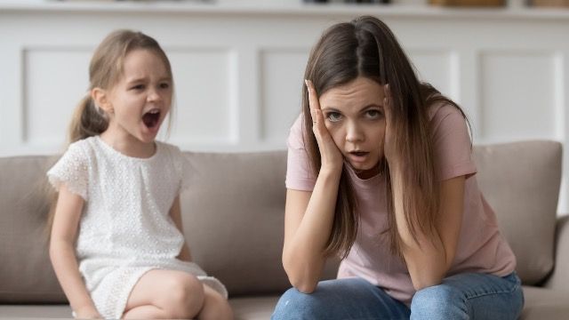 Aunt refuses to coddle 'screaming' niece; sister cries and calls her 'horrible.'