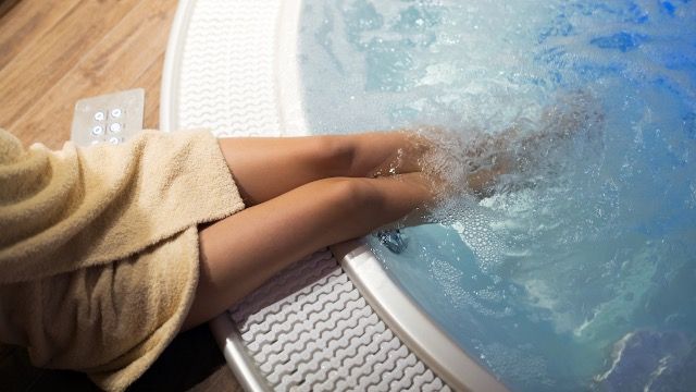 BIL bans woman from hot tub for being on her period.