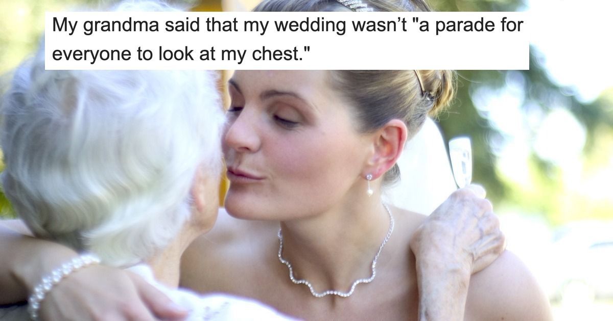 Bride asks if shes wrong for fighting with grandma over revealing ... picture