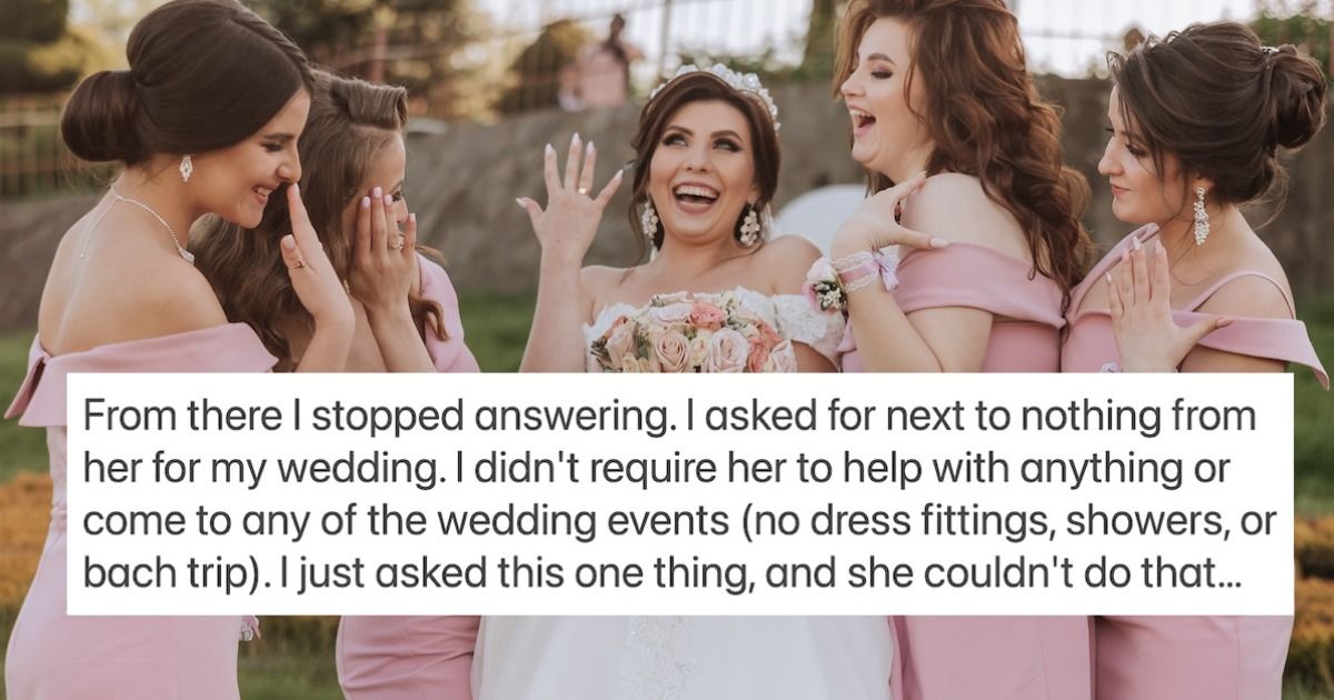 Bride replaces bridesmaid days before the wedding, 'my heart literally