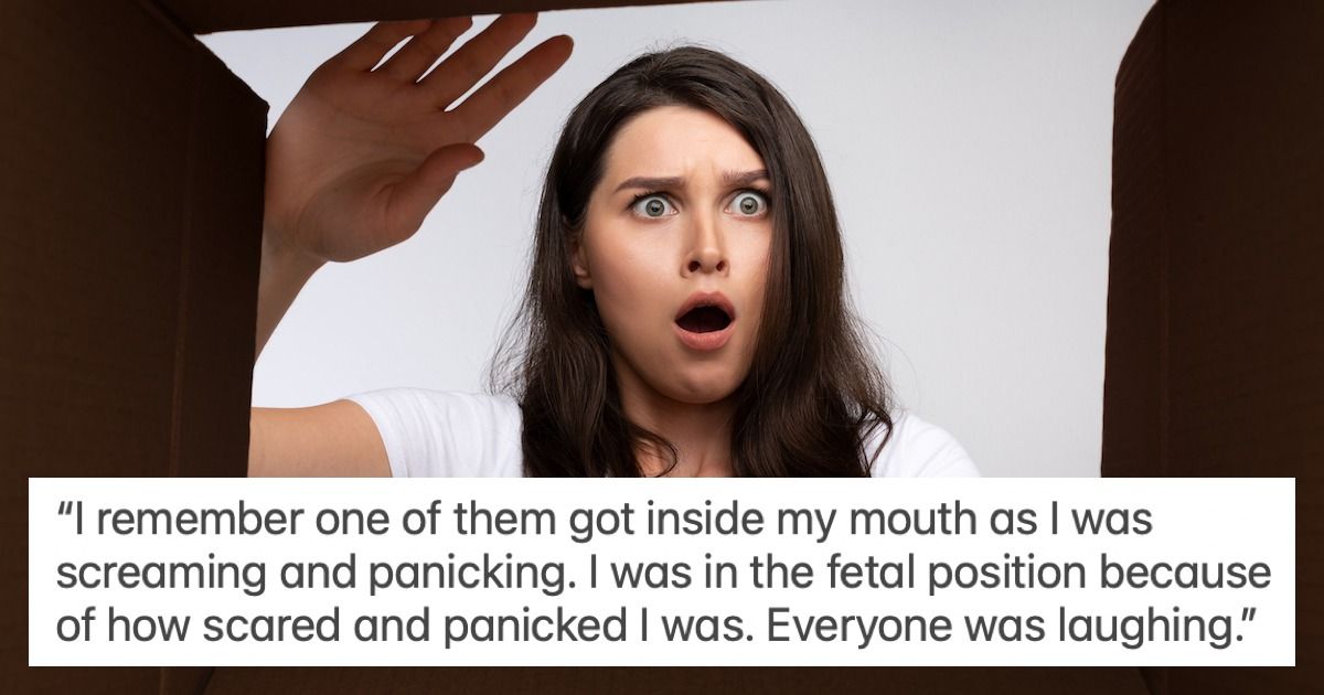 Woman with known butterfly phobia pranked by BF who says she's 'lying