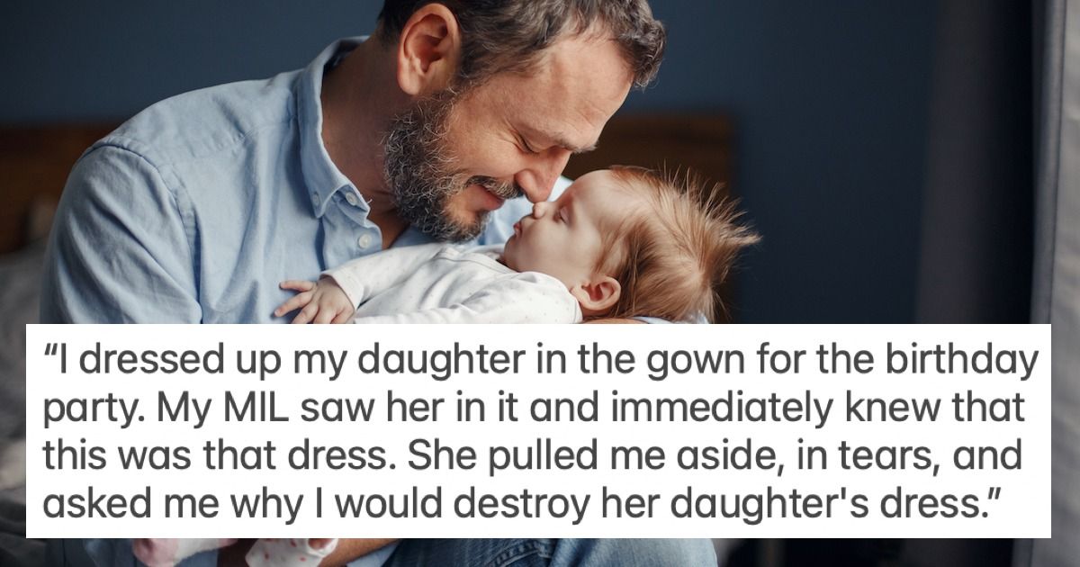 Dad alters dead wife's gown for daughter's birthday dress, MIL in tears