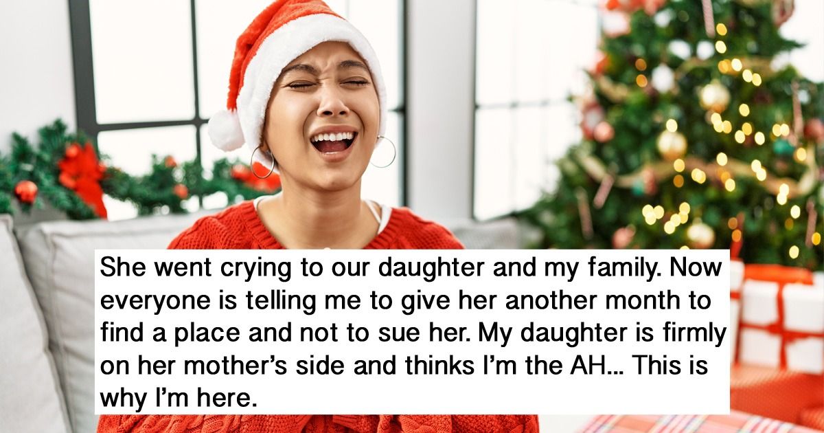 Daughter begs dad not to evict and sue her mom for Christmas. He's on
