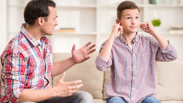 Dad threatens teenage son 'be better or I'll tell your friends about your underwear.'