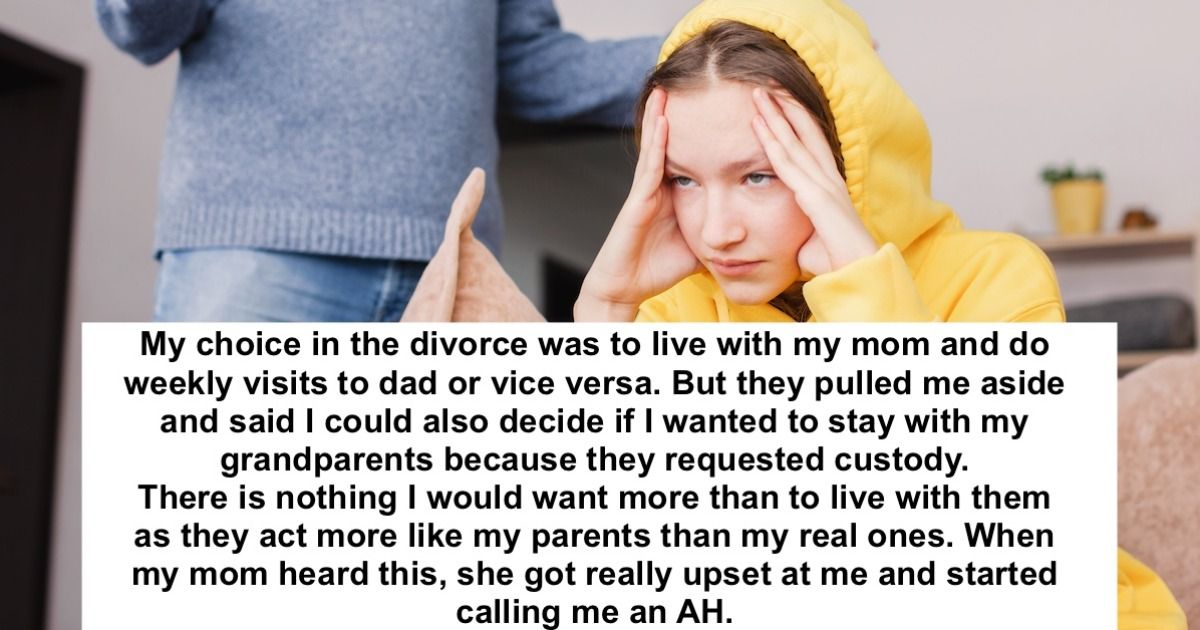 Teen decides to live with grandparents when parents announce divorce ...