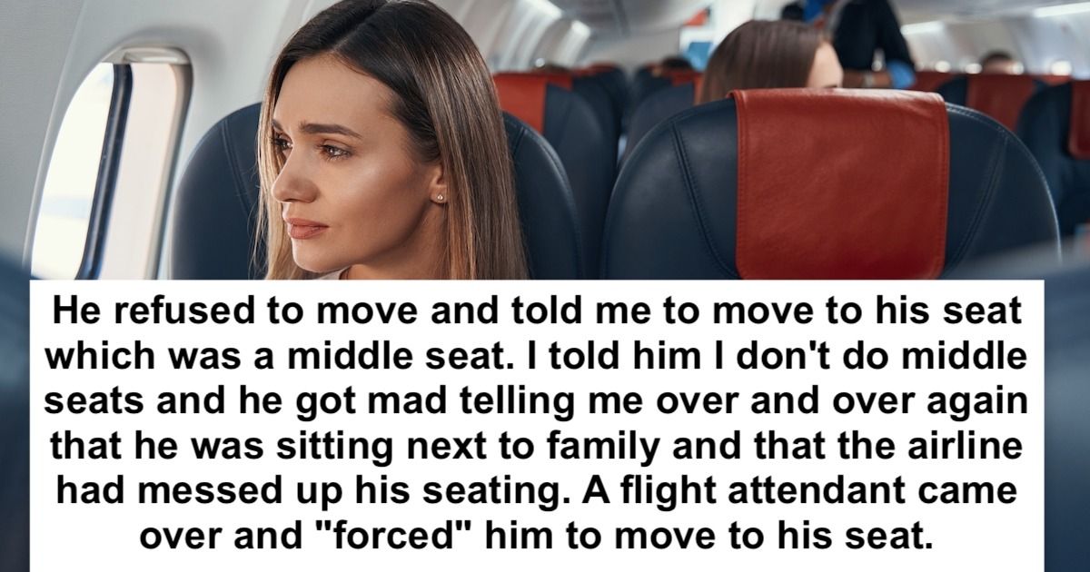 Woman refuses to move for man who wants to 'sit with family,' flight ...