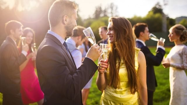 Tacky wedding guests protest cash bar, steal gifts, start food fight, and more.