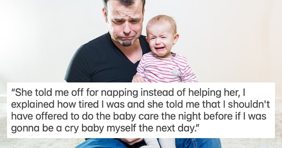 Wife calls husband 'total cry baby' after one night of helping with son ...