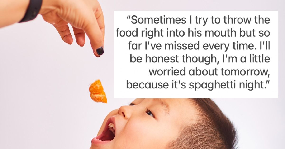 Mom insists the only way her 14 month old son will eat is if she