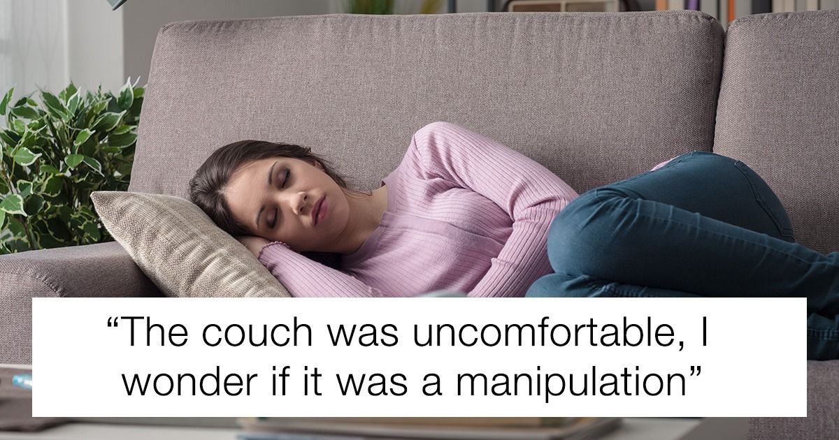 Man asks fiancé to sleep on couch so autistic daughter can have bed; she's annoyed. Someecards