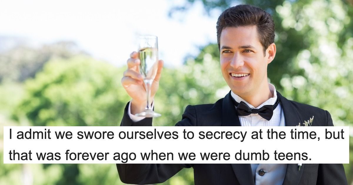 Man asks if he was wrong to reveal a 10 yearold secret in friend's engagement toast