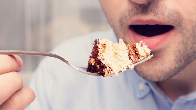 Man at family wake moans sensually in reaction to pie, in laws lose their sh*t on him.