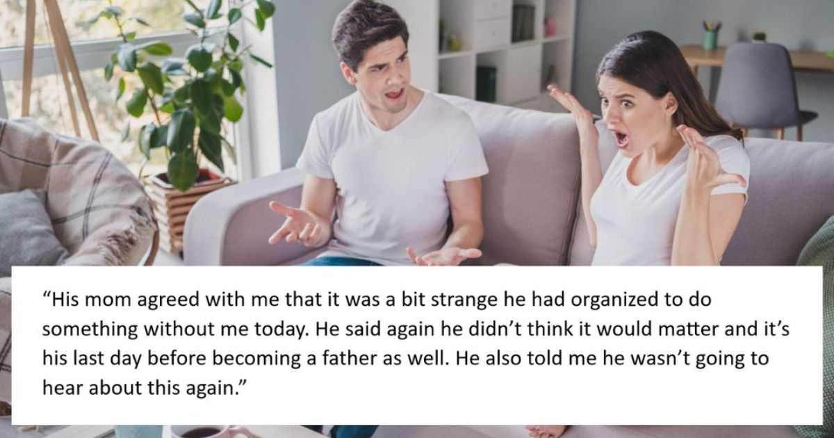 Woman gets mad at husband for going to lunch without her the day before ...