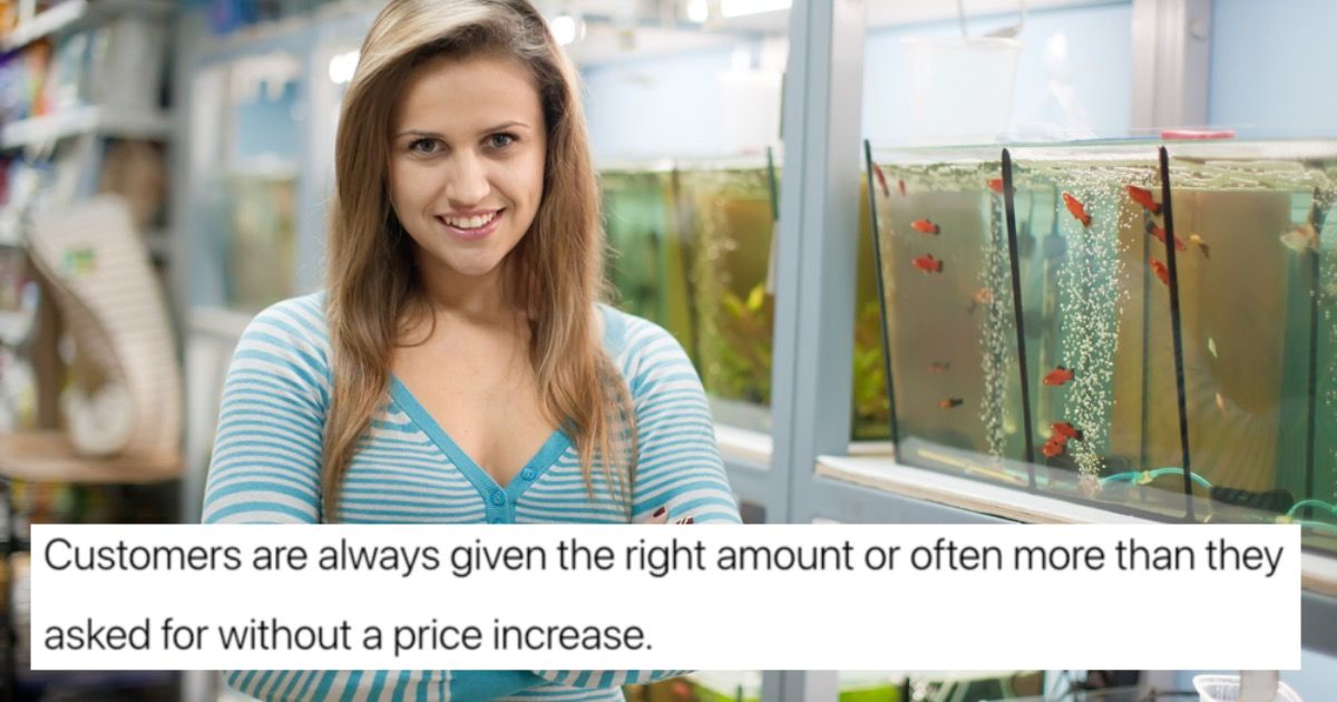 Pet store clerk maliciously complies with customer's demand; takes back