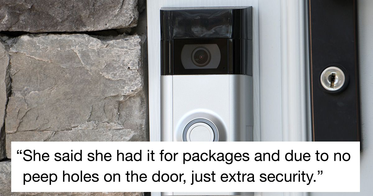 Woman asks neighbor to remove Ring doorbell facing her apartment