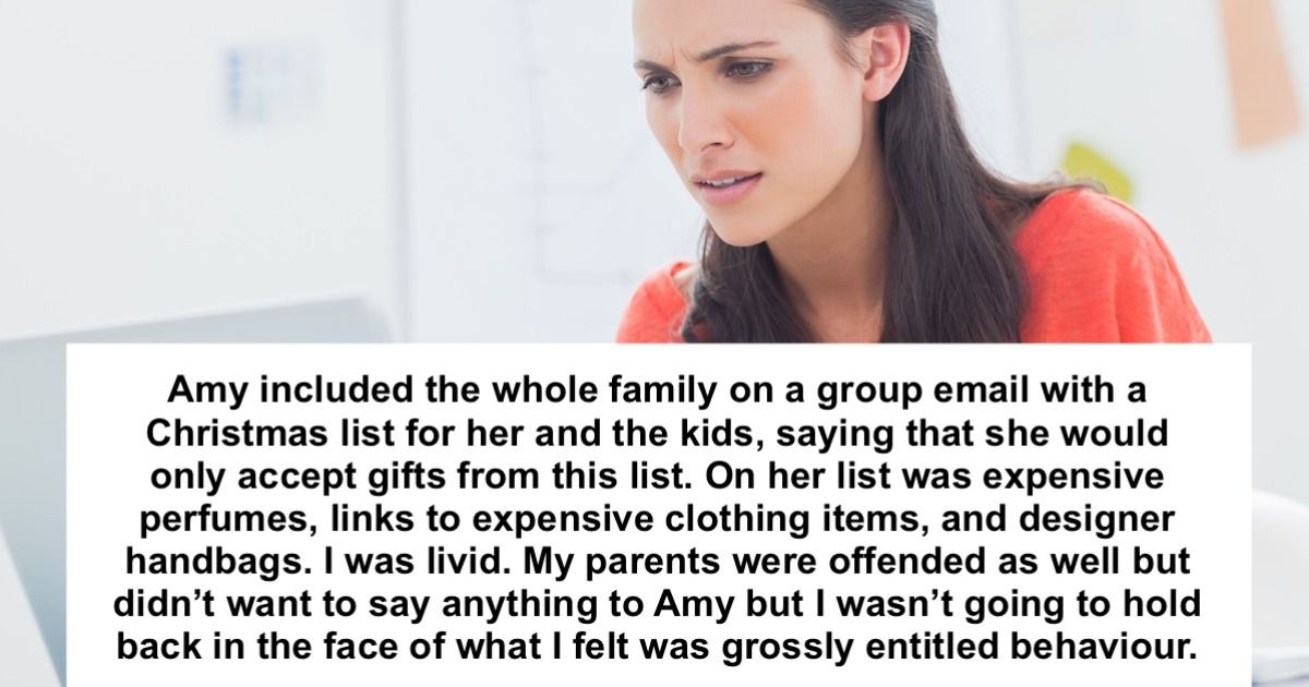 Woman goes off on SIL over Christmas list full of designer gifts ...