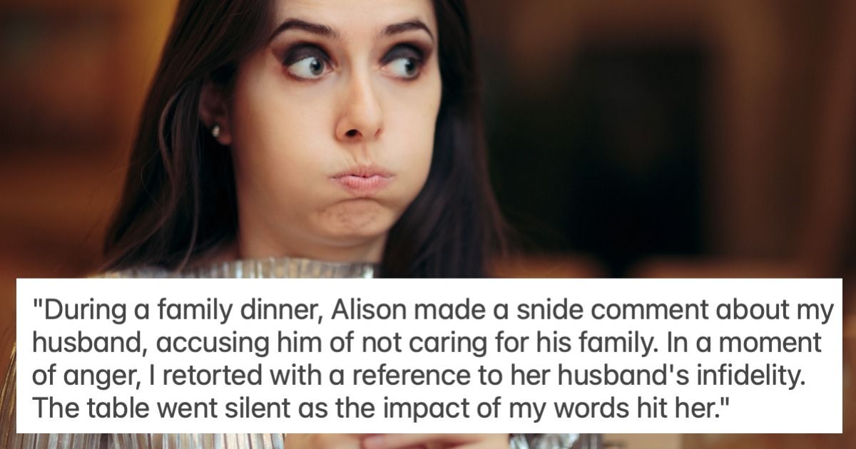 Woman, tired of SIL insulting husband, drops a bomb about her husband's