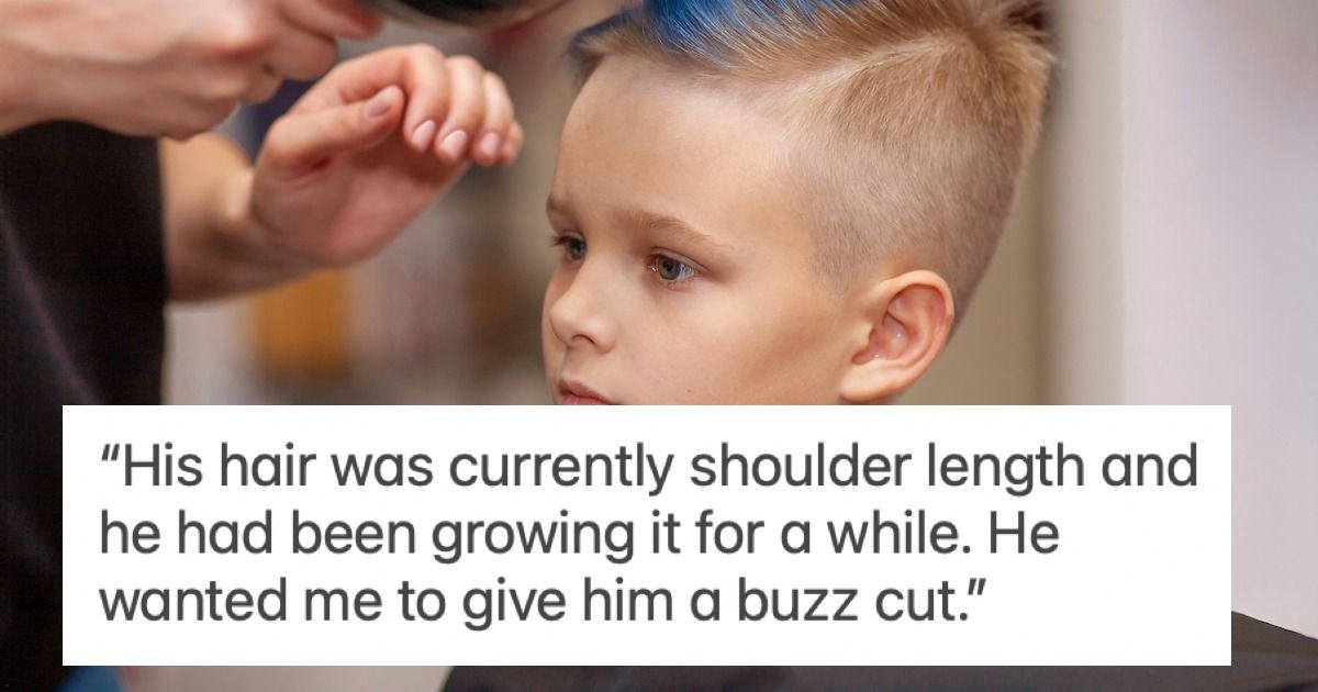 Stepmom shaves stepson's head, when mom picks him up, she is furious