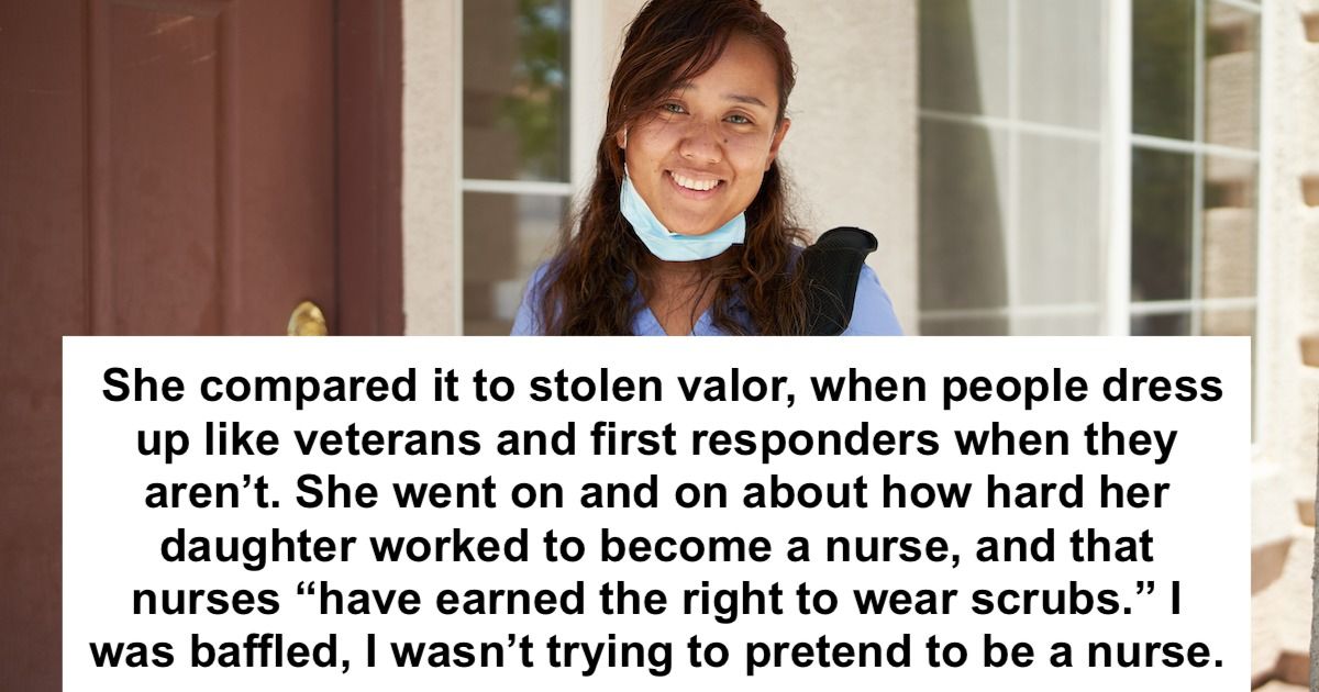 Woman's neighbor yells at her for wearing scrubs, 'you didn't earn them