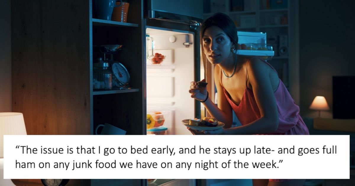 Woman hides junk food from BF, he says 'I'm not a child', woman says