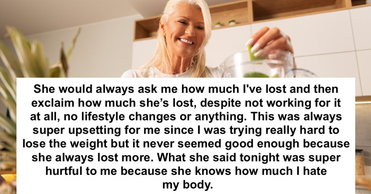 Woman snaps at mom after being shamed for not losing weight faster