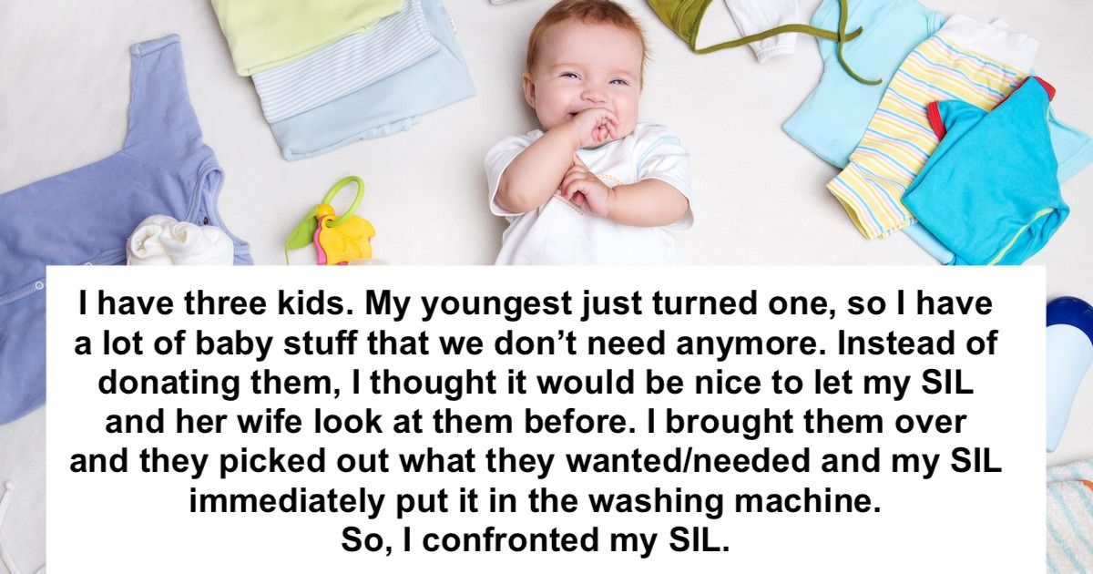 Woman snaps at SIL after she throws used baby clothes in washer, 'I'm a