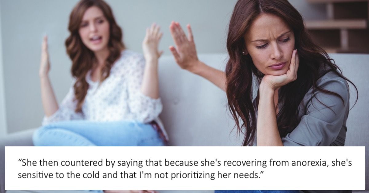 Woman tells roommate her eating disorder doesn't get her special ...