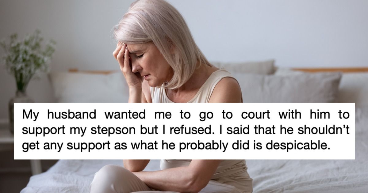 Woman won't support stepson in court, husband begs, 'he's my son, and ...