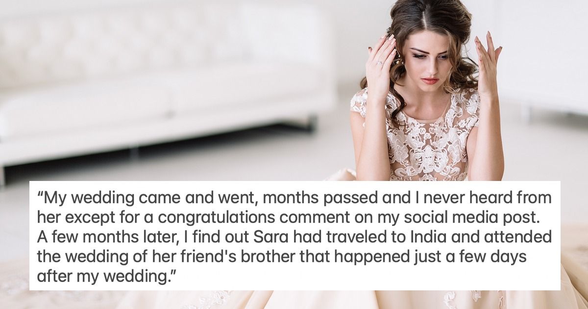 Woman's cousin bails on her wedding because she found one that will be ...