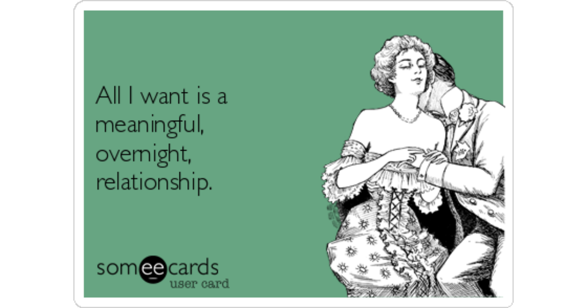 All I Want Is A Meaningful Overnight Relationship Flirting Ecard