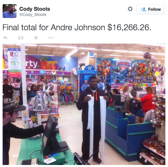 nfl player andre johnson is officially the mvp of christmas buys underprivileged kids 16k worth of toys - Nfl On Christmas 2014 nfl player andre johnson is officially the mvp of christmas buys underprivileged kids 16k worth of toys - Nfl On Christmas 2014
