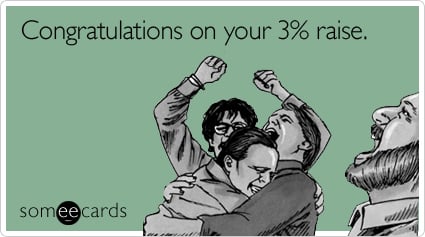Congratulations on your 3% raise