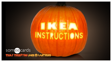 Truly Terrifying Jack O' Lantern: Ikea instructions.