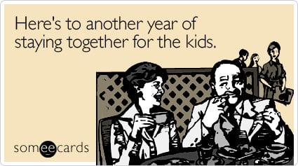 Here's to another year of staying together for the kids