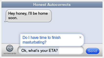 Honest Autocorrects: Masturbation anxiety.