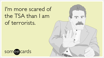 I'm more scared of the TSA than I am of terrorists