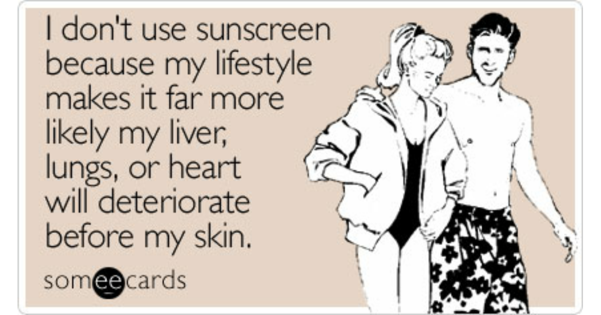 Far be it from me. Funny Sunscreen.