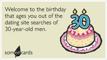 Thirty Online Dating Site Age Birthday Birtthdays Funny Ecard ...