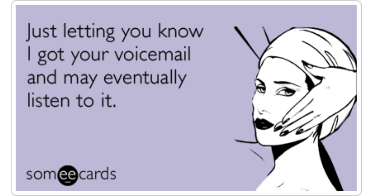 Voice Mail Message Friend Coworker Funny Ecard | Courtesy Hello Ecard