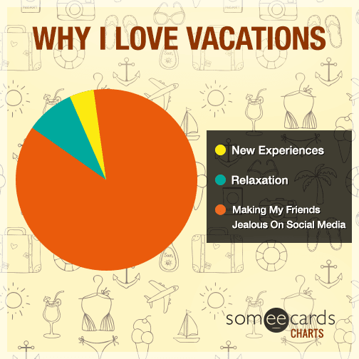 Why I Love Vacations Charts And Graphs Ecard