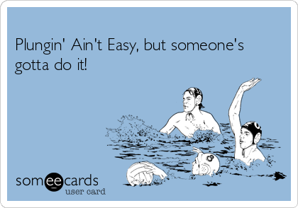 
Plungin' Ain't Easy, but someone's
gotta do it!