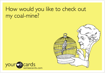 How would you like to check out my coal-mine?