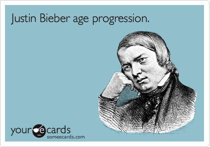 Justin Bieber age progression.