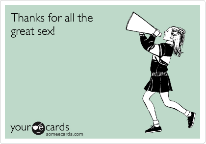 Thank you for great sex