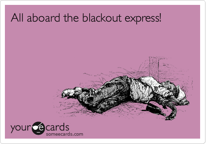 All aboard the blackout express!