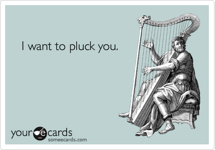 

   I want to pluck you.