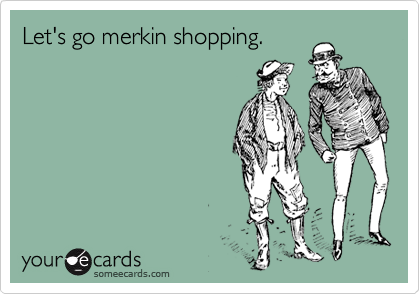 Let's go merkin shopping.